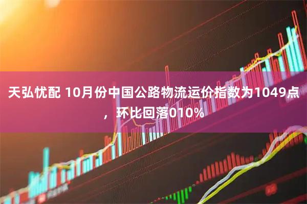 天弘忧配 10月份中国公路物流运价指数为1049点，环比回落010%