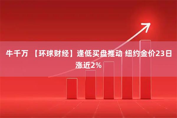 牛千万 【环球财经】逢低买盘推动 纽约金价23日涨近2%
